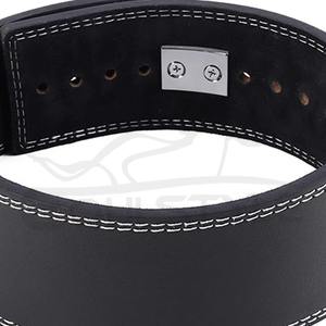 เข็มขัดออกกำลังกายหนังวัวสำหรับผู้ชาย, เข็มขัดล็อกตัวเองขนาด6นิ้วพร้อมโลโก้ปรับแต่งได้ - Product Image 3