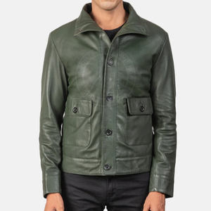 Chaqueta de Motociclista de Cuero Genuino para Hombre, Estilo Elegante, Largo Regular, Alta Calidad, Logotipo Frontal, Resistente al Viento, Transpirable, para Invierno - Product Image 4