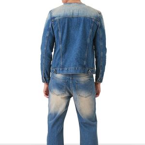 แจ็กเก็ตผ้าฝ้าย100% วินเทจสำหรับผู้ชายเสื้อแจ็กเก็ตยีนส์คอตตอนโอเวอร์ไซส์สไตล์ลำลองย้อนยุคใส่ฤดูใบไม้ร่วง - Product Image 2