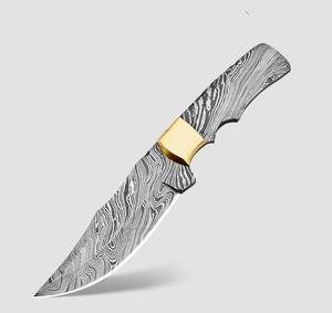 Couteau à lame vierge en acier damas fait à la main avec couteau de chasse en os de chameau - Product Image 3