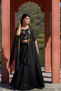 Gorgette pesado de moda con trabajo de bordado Lehenga Choli Fabricante y proveedor de Surat a la tarifa más baja - Product Image 3
