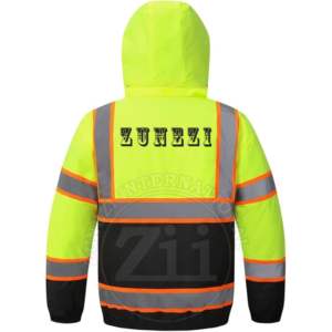 Chaqueta de Seguridad Reflectante con LED de Manga Larga, Material Oxford Recubierto de PU 300D, Forro Polar de Algodón, Ropa de Construcción CLASE 1 - Product Image 2