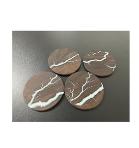 Sous-verres de tasses à thé en bois et en résine nouvellement conçus produit de vente chaud caboteur en résine en bois naturel à un prix raisonnable - Product Image 3