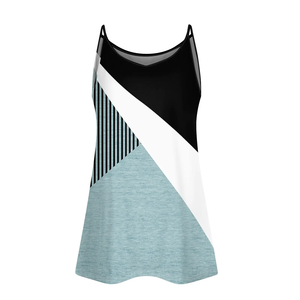 T-Shirt de gilet de fitness de gymnastique pour femmes décolleté ras du cou exagéré débardeur de corps d'équipage incurvé débardeurs côtelés pour haut d'été - Product Image 6