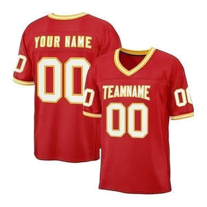 Maillot de football américain à style unique, best-seller, 100% polyester, respirant, à séchage rapide, manches courtes, respirant, en caoutchouc - Product Image 3