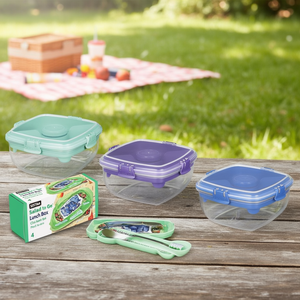 SISTEMA 3-Piece 'Salad to Go' Click <b>Box</b> <b>Lunch</b> Set <b>Pack</b> Size 4 - Product Image 3
