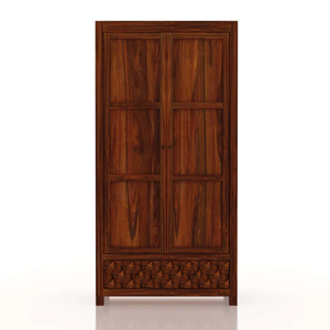 ตู้เสื้อผ้าไม้สักเนื้อแข็งที่ทันสมัยสำหรับใช้ในร่มเฟอร์นิเจอร์ห้องนอนที่มีคุณภาพสูงมีผิวสีน้ำตาลสำหรับห้องนอนและโรงแรม - Product Image 3