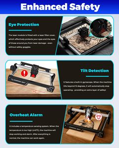 Atomstack Swift Laser <span class=keywords><strong>Engraver</strong></span> cho người mới bắt đầu 12000mW đầu ra Laser Cutter 300x300 mét khu vực làm việc máy khắc Swift 12 Wát - Product Image 6