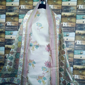 Elegante traje de Pantalón de algodón elegante tradicional ajuste a medida seda Salwar Kameez adultos moda estampado étnico desgaste indio - Product Image 1