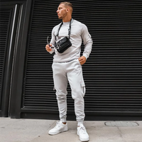 Özel cep tarzı erkek Joggers spor 2-Piece eşofman erkekler ve kadınlar için kaput artı boyutu özel yapım eşofman ile Set