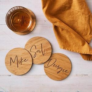 Hot Selling Walnut Coaster Wood <b>Slice</b> <b>Wooden</b> Coaster Laser Engraving Logo Customized Size from f s international - Product Image 5
