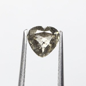1.00 CT Naturel Coeur Coupe Sel et Poivre Lâche Diamant Unique Bagues de Fiançailles et de Mariage - Product Image 1
