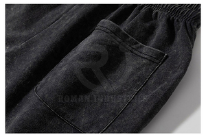 Custom Sweatsuit Cotton 2 Piece Summer Set Man Plain Acid Wash T Shirt <b>Shorts</b> Set - Product Image 6