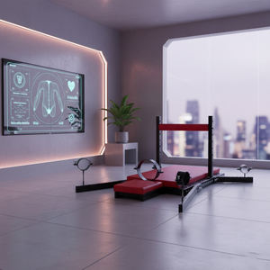 SM Vrouwelijke Training Torture Onderlichaamsbevestigingsframe Gedwongen Beenbindingsapparaat Vaste Bevestiging Gevangenschapstool Roestvrij staal - Product Image 1