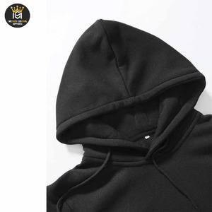 Pull à capuche coupe ample doux à capuche avec poches cordon personnalisé blanc sweats à capuche et sweat-shirts pour hommes - Product Image 4