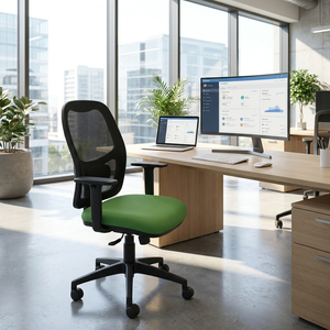 Detroit Contemporary Lift <b>Chair</b> High <b>Back</b> Office <b>Chair</b> with Adjustable Height Headrest Home Office Use Made PU Wood Aluminium PP - Product Image 2