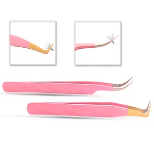 Nuevas Pinzas de Acero Inoxidable para Extensión de Pestañas con Punta de Fibra para un Agarre Perfecto a las Pestañas - Product Image 2