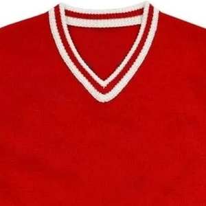 Suéter de Punto con Cuello en V para Mujer, Lana/Acrílico, Suave y Elegante, Estilo Pullover, Anti-Pilling, Transpirable, para Uso Casual en Invierno - Product Image 6