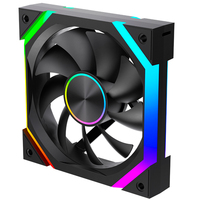 Ventilateur de boîtier PC XINMAI 120mm ARGB PWM 34.4CFM 22.5dBA 1350RPM Silencieux 5V 3Pin RGB pour Ordinateur de Jeu Noir Blanc