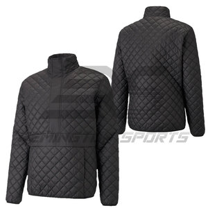 Chaqueta cortavientos personalizada de alta calidad, chaqueta cortavientos ligera de media cremallera, chaqueta holgada de poliéster en blanco para hombre - Product Image 6