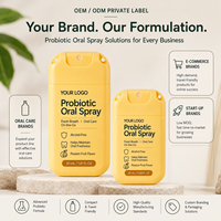 Spray buccal probiotique OEM ODM saveur fruit de la passion 20ml 30ml sans alcool, rafraîchisseur d'haleine de poche, spray de soin buccal à marque privée