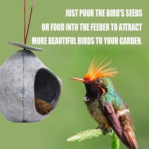 Easy-to-Fill Outdoor <b>Hanging</b> Hummingbird Feeder for Backyard Birds for Patio Window <b>Garden</b> - Product Image 2