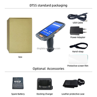 DINGDATA DT55 PDA Industrial Android 15 IP67 Resistente, Escáner de Código de Barras 2D, Mango con Gatillo, Computadora Portátil de 5.5 Pulgadas para Almacén