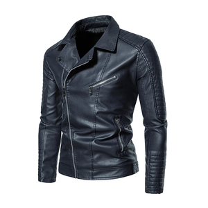 High Quality ODM OEM Customized <b>Men's</b> Plus Size Motorcycle <b>Jacket</b> Genuine <b>Leather</b> Embroidery Fashion Biker Coat Waterproof - Product Image 2