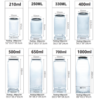 Bouteilles en plastique PET sérigraphiées de qualité alimentaire pour boissons gazeuses 200ml/250ml/330ml/500ml, avec ouverture facile, pour jus