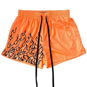 2023 été hommes sport bouffée impression Shorts conception personnalisée coupe ample respirant 100% coton solide motif tenue décontracté en gros - Product Image 5
