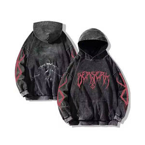 เสื้อฮู้ดผ้าฝ้ายสีดำสำหรับผู้ชายและผู้หญิงเสื้อมีฮู้ดผ้าคอตตอนโอเวอร์ไซส์ลายโลโก้ขนแกะสีล้วนสำหรับฤดูหนาว - Product Image 1