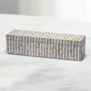 Handcrafted in Vietnam high quality mother of pearl box custom made capiz sea shell storage <b>boxes</b> - Product Image 2