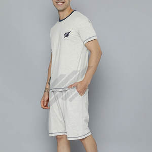 Ensemble de t-shirts et shorts pour hommes respirants de couleur personnalisée haut de gamme pour l'été Style décontracté - Product Image 2
