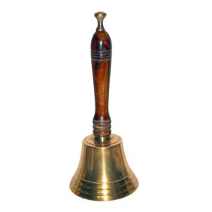Campana de mano de estilo vintage con mango de madera, servicio de restaurante al por mayor, artículo decorativo para el hogar de alta calidad, nuevo diseño, producto superior - Product Image 1