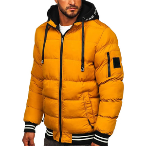Veste matelassée d'extérieur personnalisée à capuche, de haute qualité, imperméable, coupe-vent, écologique, respirante, en polyester/nylon imprimé - Product Image 4