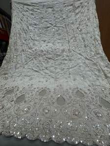 Tissu en soie de qualité supérieure pour femmes tenues de fête robes de mariée tenues ethniques collection de créateurs de fête nuptiale - Product Image 4