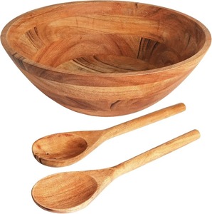 Cuenco de madera para servir de diferentes tamaños, cuenco de madera decorativo para ensalada, fruta, hogar, cocina, mesa de comedor, fiesta y uso de boda - Product Image 6