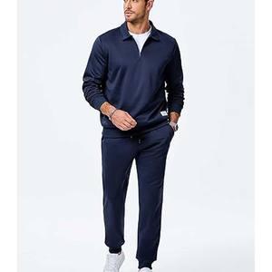 Ensemble de survêtements 2 pièces Sweatsuit oversize Half Zip Sweatshirt Wide Leg Sweatpants Lounge Set Tracksuit - Product Image 2