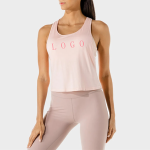 New Design Regular Crop Casual Woven Custom <b>Gym</b> Tank Top for Women Muscle Tank Top Cycling Sport - Product Image 3