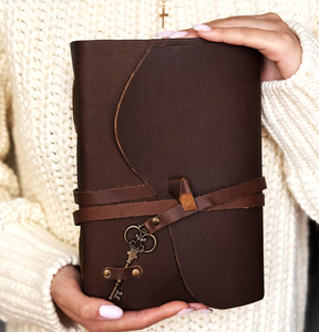 Cuaderno de cuero hecho a mano diario cubierta de cuero logotipo personalizado cuaderno logotipo personalizado diario de cuero promocional - Product Image 6