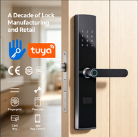 Serrure de porte intelligente BBDHOME à empreinte digitale, entrée sans clé, antivol, application Tuya, mot de passe, clé RFID, pour porte d'entrée standard