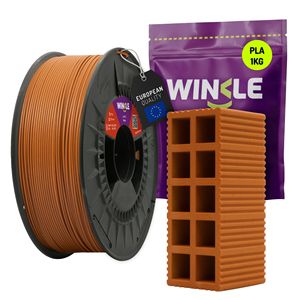 Filamento per Stampante 3D WINKLE Brick PLA HD Testurizzato 1.75mm 1kg, Qualità Europea ES Biodegradabile, Facile da Stampare, Alta Precisione 190-230 - Product Image 1
