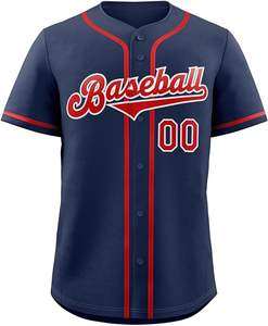 Camiseta de béisbol personalizada de la mejor calidad, diseño de uniforme, uniforme de béisbol de softbol con botones para jóvenes sublimados - Product Image 1