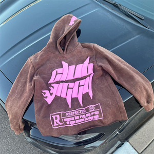 Graphic Print Pullover Hoodie | Fleece Lined Casual Street Style | OEM Factory Printed Sweatshirt | <b>Bulk</b> Supply - Product Image 4