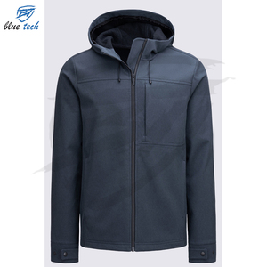 Veste coupe-vent unisexe imperméable à coque souple avec fermeture éclair, grande taille, séchage rapide, légère, respirante, pour la pêche, la randonnée, personnalisable - Product Image 1
