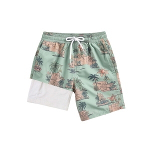 Pantalones cortos de baño de playa XL para hombre, diseño 2024, Material de poliéster, estampado de dos piezas, Trks de baño de verano, envío DDP - Product Image 4