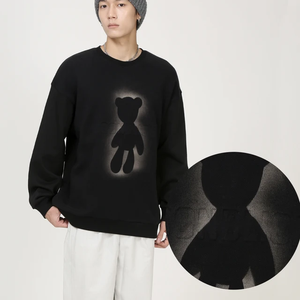 Nouveau design de sweatshirts d'extérieur pour hommes hiver OEM prix bon marché sweatshirts teints en couleur unie - Product Image 3