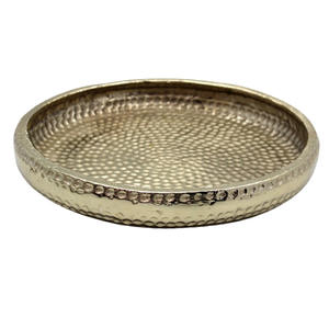 ชามอลูมิเนียมสำหรับเสิร์ฟทรงกลมเคลือบนิกเกิลสีเงินหยาบชามรับประทานอาหารสไตล์คลาสสิกสำหรับห้องครัวและบนโต๊ะ - Product Image 3