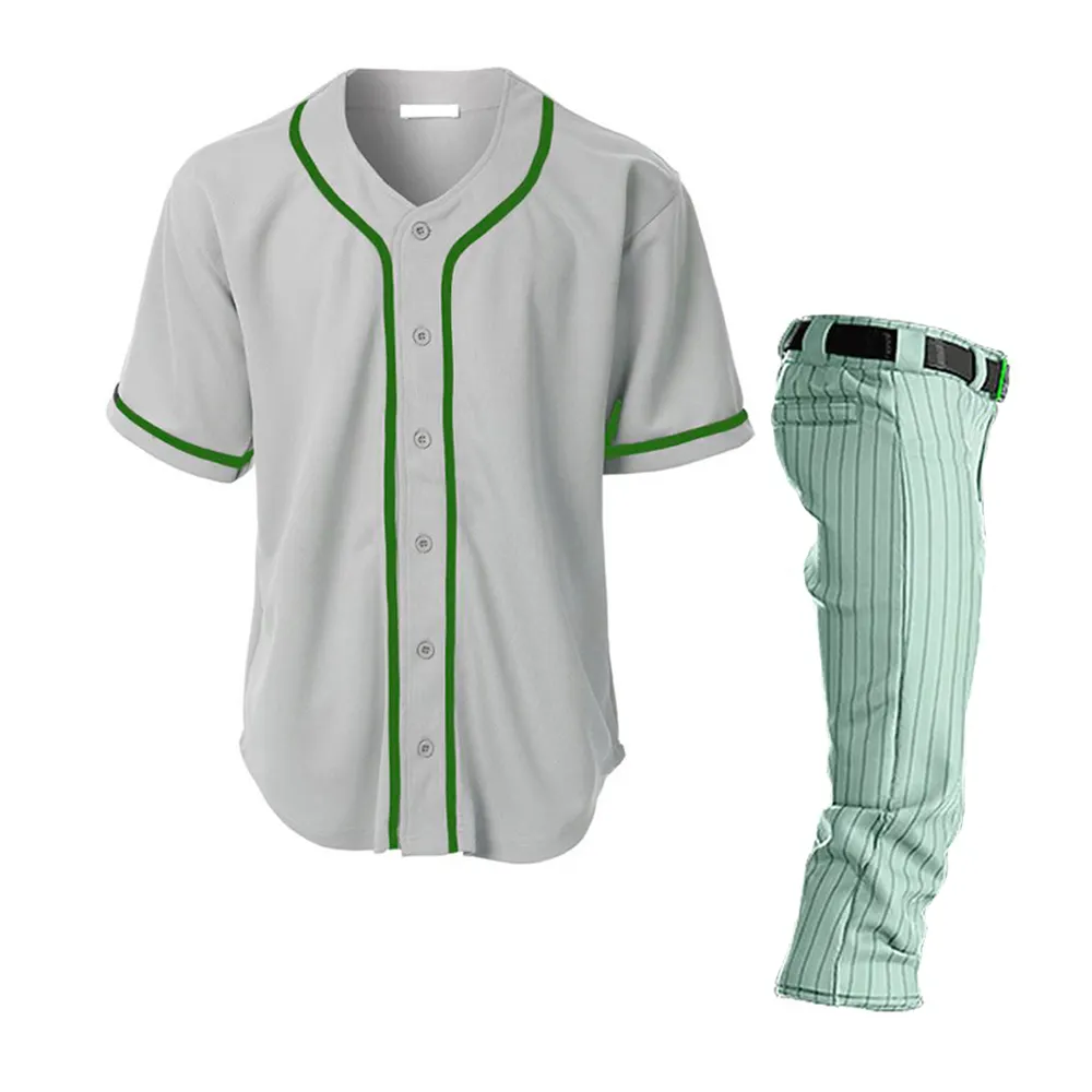 Diseño personalizado, material de buena calidad, precio de pila ersonalizada para uniforme de béisbol