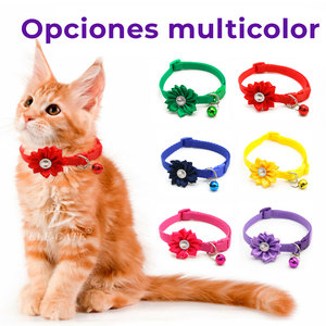 Collar para Perro Ajustable con Diseño de Corazones y Estrellas, Correa de Poliéster Cómoda y Elegante en Varios Colores - Product Image 2